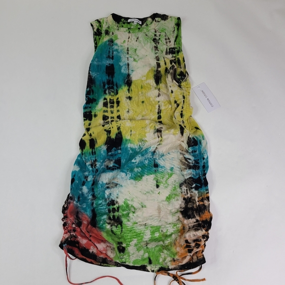 COTTON CITIZEN Tie Dye Ruched Dress sz M - Picture 2 of 5